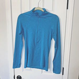 Under Armour Women's ColdGear 1/2 Zip Pullover Top Blue Small